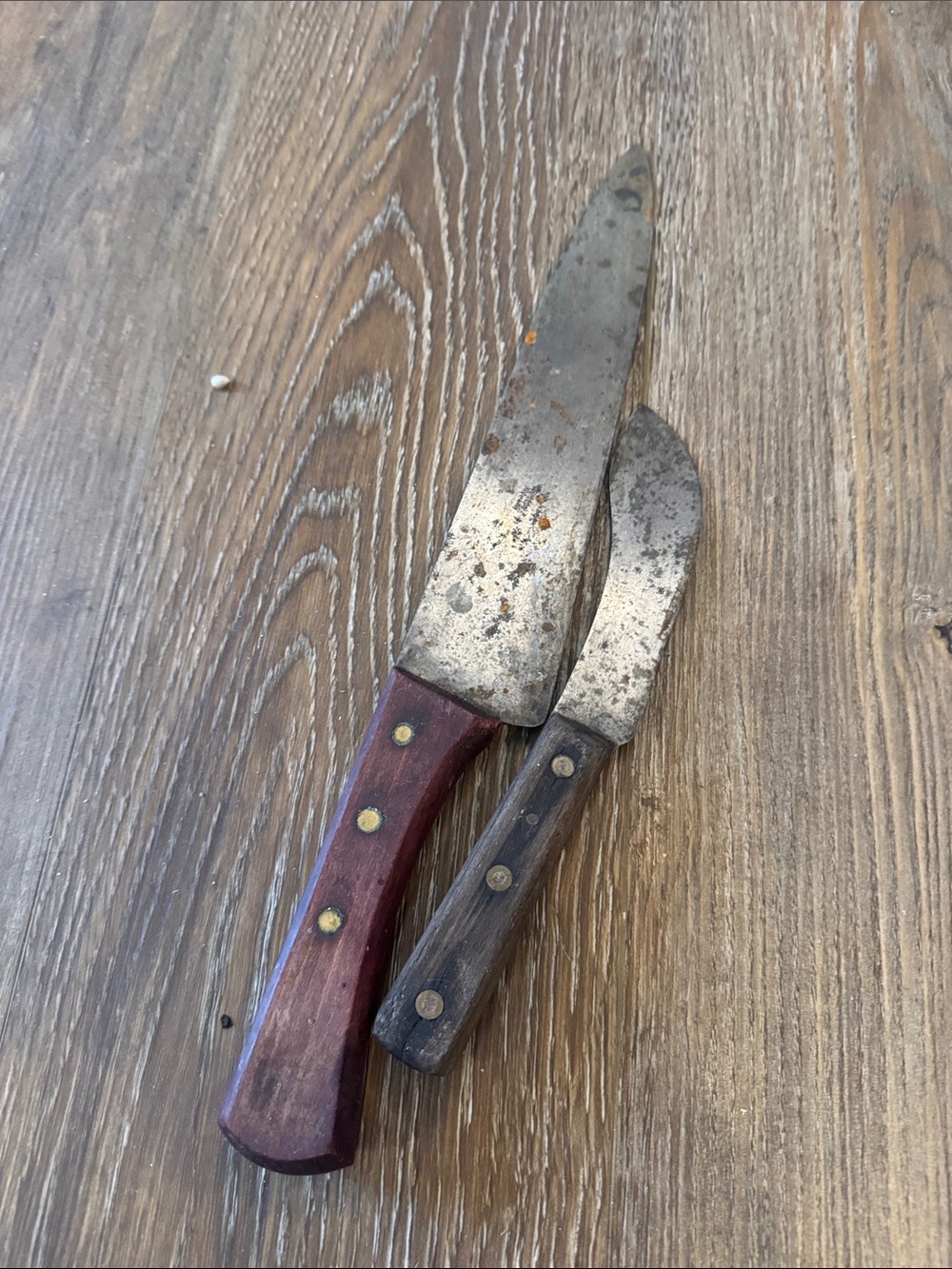 Two Vintage Rustic Knives